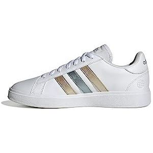 adidas Sneakers Grand Court Base 2.0 dames Sneaker , ftwr white/magic grey met/wonder gold met. , 44 EU
