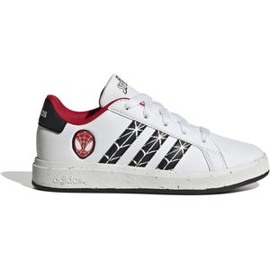 adidas - Grand Court x Marvel - Kinderschoenen - Wit - Synthetisch Bovenwerk