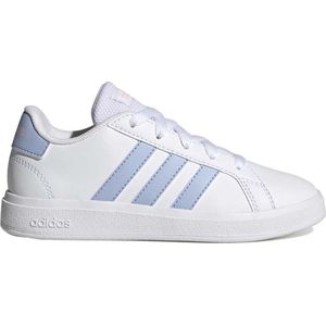 adidas Grand Court Lifestyle Tennis Lace-up uniseks-kind Sneakers, ftwr white/blue dawn/clear pink, 30.5 EU