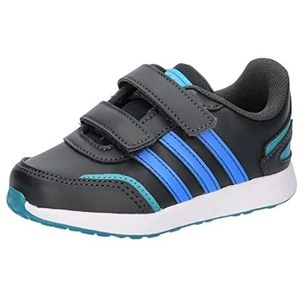 Adidas Vs Switch 3 Lifestyle hardloopschoenen met klittenbandsluiting, uniseks babyschoenen, Carbon Bright Royal Arctic Fusion, 19 EU