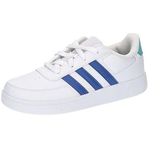 adidas Breaknet Lifestyle Court Lace Sneakers uniseks-kind, ftwr white/team royal blue/light aqua, 35.5 EU