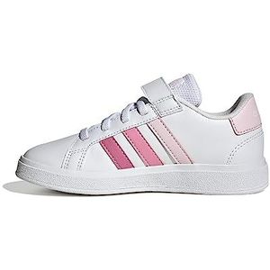 adidas Grand Court Elastic Lace and Top Strap Shoes Sneakers uniseks-kind, clear pink/bliss pink/pink fusion, 35.5 EU