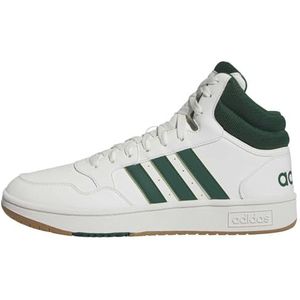 adidas Hoops 3.0 Mid Lifestyle Basketball Classic Vintage Shoes Sneakers heren, core white/collegiate green/GUM4, 36 2/3 EU