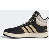 Hoops - 3.0 Mid - Lifestyle Basketball - Zwart - Textiel