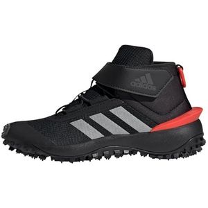 adidas Fortatrail Schoenen voor kinderen, uniseks, hoog, Core Black Silver Met Bright Red, 36.50 EU