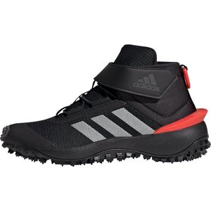 adidas Unisex kinderen Fortatrail EL K Shoes-Low (Non Football), Core Zwart Zilver Met Helder Rood, 34 EU