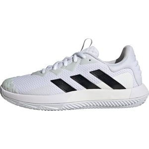 adidas Solematch Control M Clay, schoenen Low (niet voetbal), volwassenen, uniseks, Ftwr White Core Zwart Mat Zilver, 44 EU