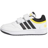 adidas Hoops Lifestyle Basketball Hook-and-Loop uniseks-kind Sneakers, ftwr white/core black/bold gold, 34 EU