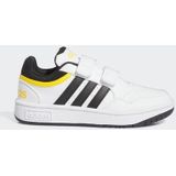 adidas Hoops Lifestyle Basketball Hook-and-Loop uniseks-kind Sneakers, ftwr white/core black/bold gold, 32 EU