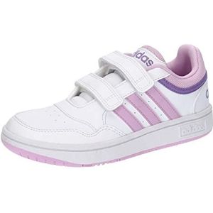 adidas Hoops Lifestyle Basketball Hook-and-Loop uniseks-kind Sneakers, ftwr white/bliss lilac/violet fusion, 31 1/2 EU