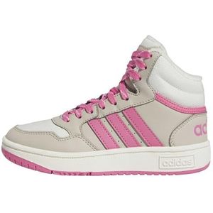 Adidas Hoops Mid sneakers voor uniseks, wonderbeige/roze fusion/gebroken wit, 36 EU