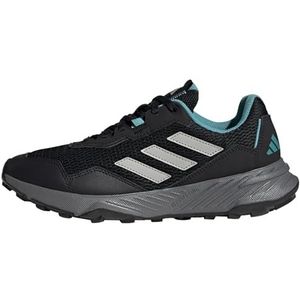 adidas Tracefinder Trail Running Sneakers voor dames, Core Zwart Grijs Twee Mint Ton, 42 2/3 EU