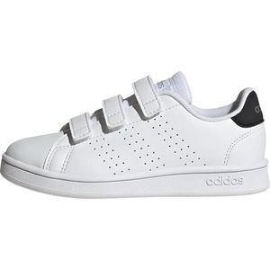adidas Advantage Court Lifestyle Hook-and-Loop Sneakers uniseks-kind, Ftwr White/Core Black/Silver Met., 29 EU