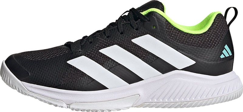 adidas - Court Team Bounce 2.0 - Sneakers - Core Black/Ftwr White/Flash Aqua - Dames