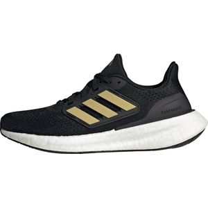 adidas Pureboost 23 Sneakers dames, core black/gold met./carbon, 42 2/3 EU