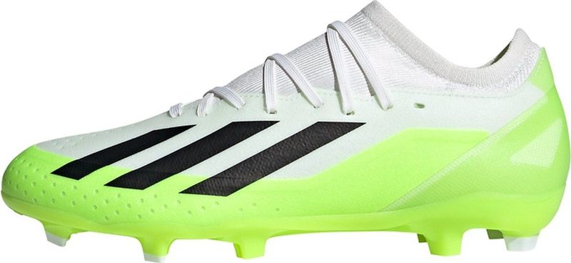 adidas X Crazyfast.3 Firm Ground Boots Voetbalschoenen, uniseks, Cloud White / Core Black / Lucid Lemon, 44 2/3 EU