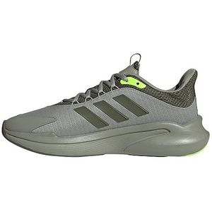 adidas Alphaedge + heren Sneaker, silver pebble/olive strata/lucid lemon, 40 EU