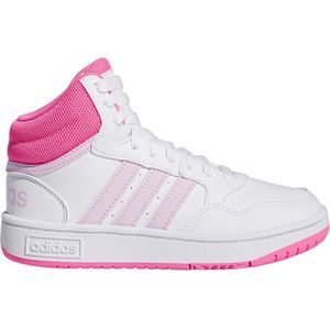 adidas Hoops 3.0 Mid K, uniseks schoenen voor kinderen, wit (Ftwr White Orchid Fusion Lucid Pink), 33 EU