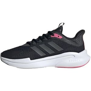 adidas Alphaedge + Sneakers voor dames, Core Zwart Grijs Zes Roze Fusion, 43 1/3 EU