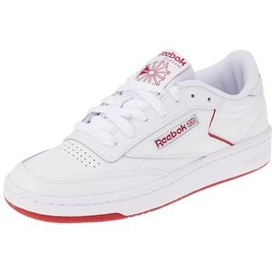 Reebok Club C 85 heren Sneaker Low top, Ftwr White Ftwr White Flash Red, 36 EU