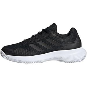 adidas Dames Gamecourt 2.0 Tennis Shoes, Core Black / Core Black / Silver, 39 1/3 EU