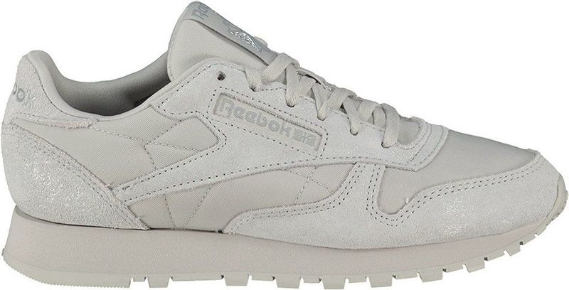 Reebok - Classic Leather - Schoenen - Grijs/Zilver/Groen - Leer/Stof