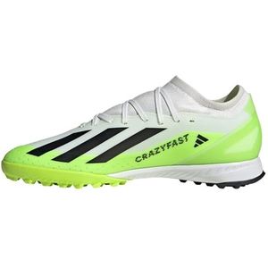 adidas X Crazyfast.3 Voetbalschoenen voor heren (Turf), Ftwr Witte Kern Zwarte Lucide Citroen, 47 1/3 EU