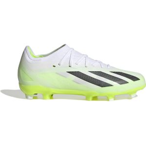 adidas X Crazyfast.1 Fg J Voetbalschoenen (Firm Ground) uniseks voor kinderen en jongeren, Ftwr White Core Black Lucid Lemon, 37 1/3 EU