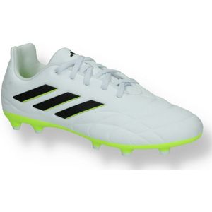 adidas Performance Copa Pure.3 FG Jr. leren voetbalschoenen wit/zwart/geel