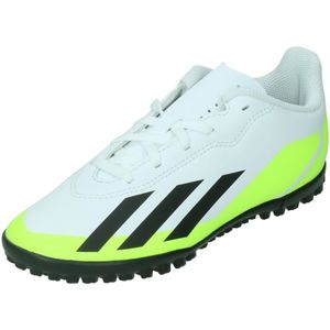 adidas Unisex Kids X Crazyfast.4 Voetbalschoenen Turf Schoenen, Ftwr Witte Kern Zwarte Lucide Citroen, 38 2/3 EU