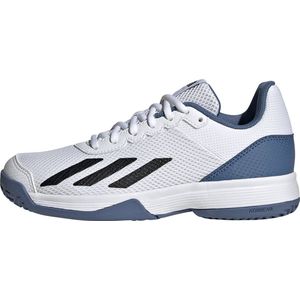 adidas Courtflash tennisschoenen, uniseks, Ftwr White Core Black Crew Blue, 28.5 EU