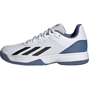 adidas Courtflash tennissneakers voor kinderen, uniseks, Cloud White Core Zwart Crew Blauw, 40 EU