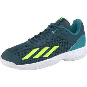 adidas Unisex Courtflash Tennis Shoes-Low (Non Football), Arctic Night Lucid Lemon Arctic Fusion, 34 EU
