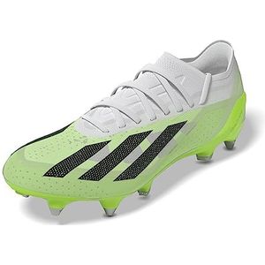 adidas X Crazyfast.1 SG, Football Shoes (Soft Ground), uniseks, volwassenen, Ftwr White/Core Black/Lucid Lemon, 47 1/3 EU, Ftwr White Core Black Lucid Lemon