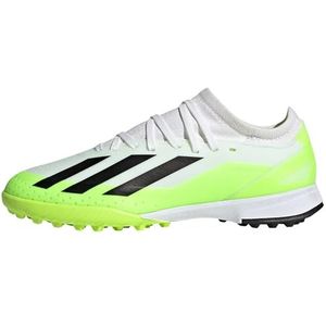 adidas X Crazyfast.3 voetbalschoenen voor kinderen, uniseks (Turf), Ftwr Witte Kern Zwarte Lucide Citroen, 38 EU