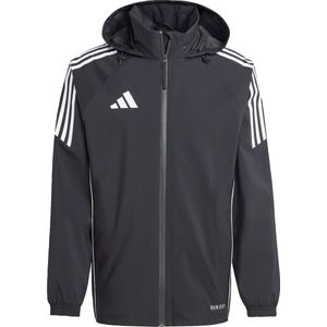 adidas Tiro 24 - Regenjas - Zwart Wit - Waterproof - Ritszakken