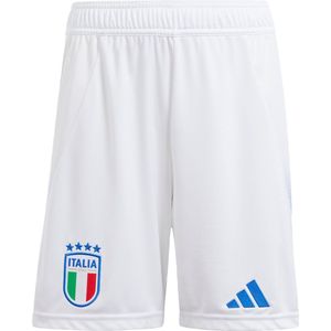 Adidas Italy 24 Home Unisex Korte Broeken - Wit - Maat: 147 - 152 CM - Katoen Canvas - Foot Locker