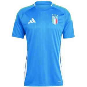 Adidas, Sport, Heren, Blauw, XL, Polyester, Italië Thuisshirt 2024