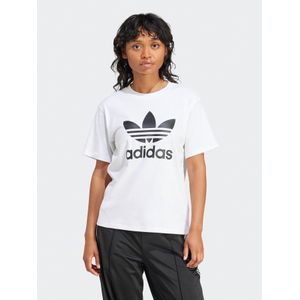 Adidas - Trefoil - Sportshirt - Wit - 94% Katoen, 6% Elastaan