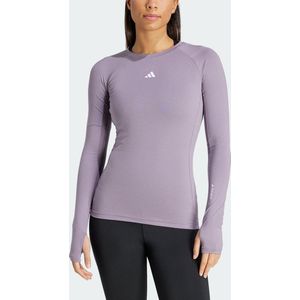 adidas Dames Techfit Long Sleeve Training Top, Shadow Violet, L