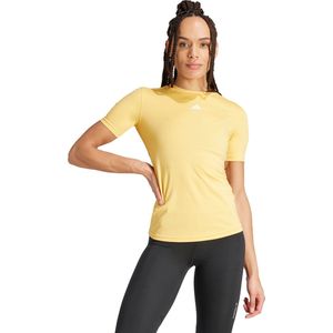 adidas - Performance Techfit - Trainings T-shirt - Geel - Dames