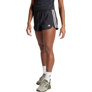 Adidas - Pacer Training 3-Stripes Woven High-Rise Short - Zwart - 100% Gerecycled Polyester