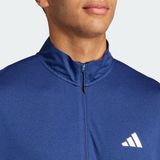 adidas - Train Essentials Training Longsleeve - Heren - Blauw - Gerecycled Materiaal