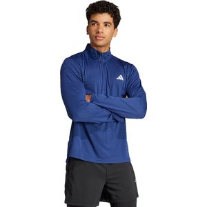 adidas - Train Essentials Training Longsleeve - Heren - Blauw - Gerecycled Materiaal