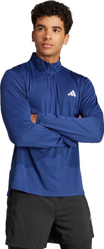 adidas - Train Essentials Training Longsleeve - Heren - Blauw - Gerecycled Materiaal
