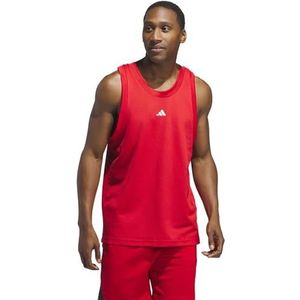 adidas Heren Basketball Legends Tank Top, Better Scarlet/White, S
