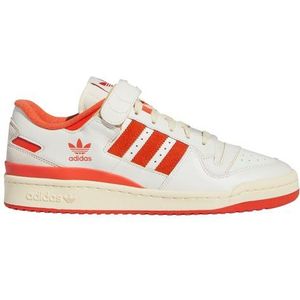 Adidas Originals, Witte en Oranje Forum 84 Lage Sneakers Veelkleurig, Heren, Maat:45 1/3 EU