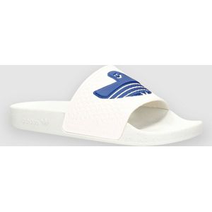 Adidas Original - Sandalen en slippers - Shmoofoil Slide Core White Royal Blue voor Heren - Maat 10 UK - Wit