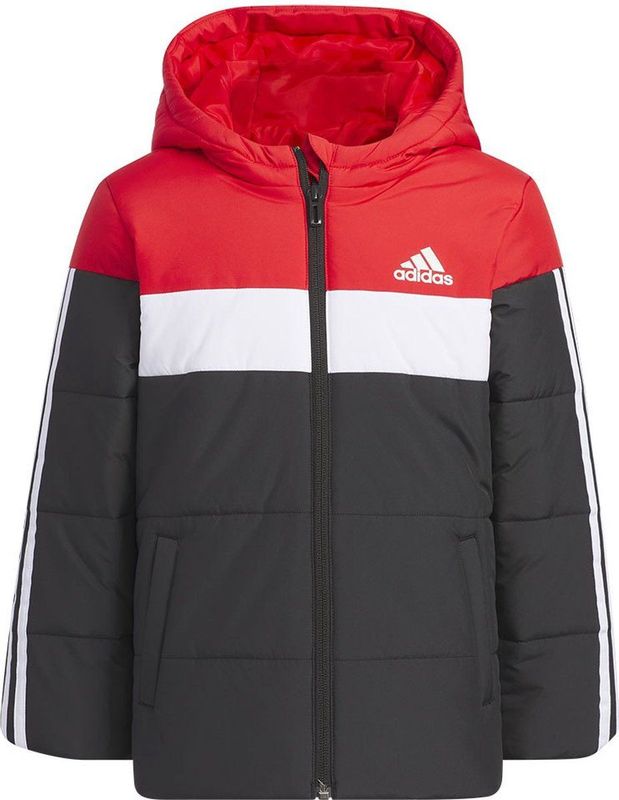 Adidas - Lk Pad Jas - Rood - Zwart - Synthetisch - Gerecycled Materiaal