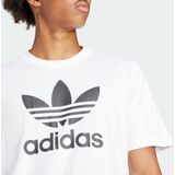 adidas - T-shirt - Wit - Katoen - Geribbelde Ronde Hals